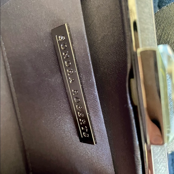 Sondra Roberts Shiny Charcoal Gray Evening Bag - Picture 7 of 7